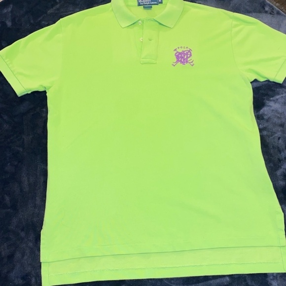 Mens medium lime green Polo Ralph Lauren pullover - Picture 2 of 5